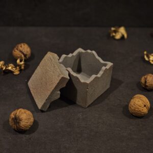 dezute kvadratine pilka-auksas-bronza