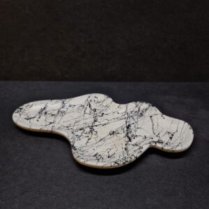 padeklas kringelis naturalus juodas marmuras
