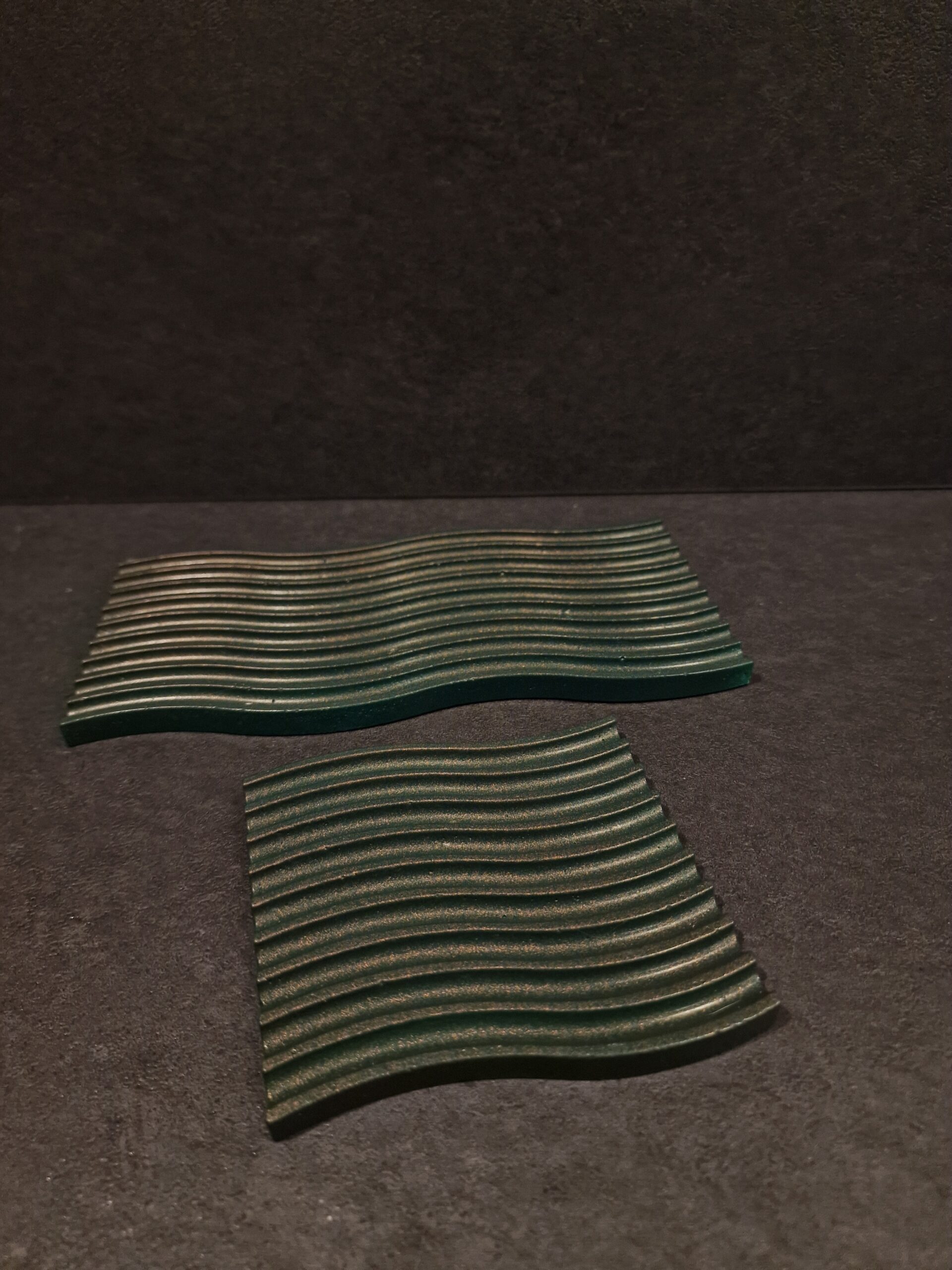 padekliukai banga zalia-bronza